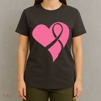 Breast Cancer Ribbon Heart T-Shirt thumb 4