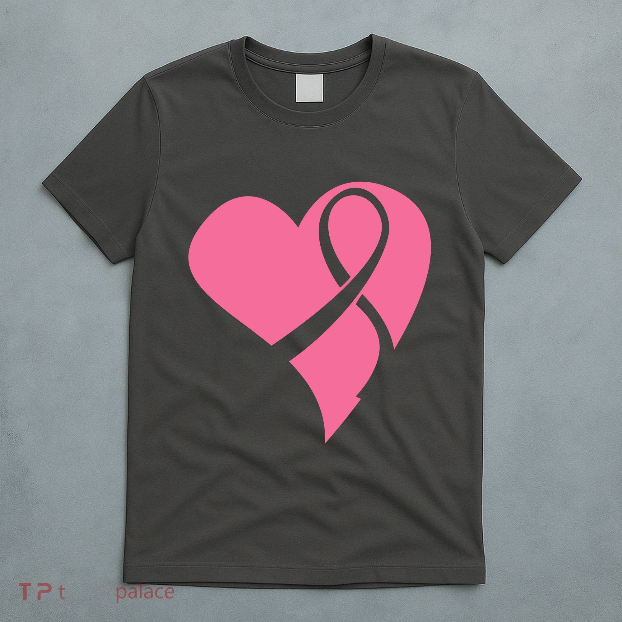 Breast Cancer Ribbon Heart T-Shirt