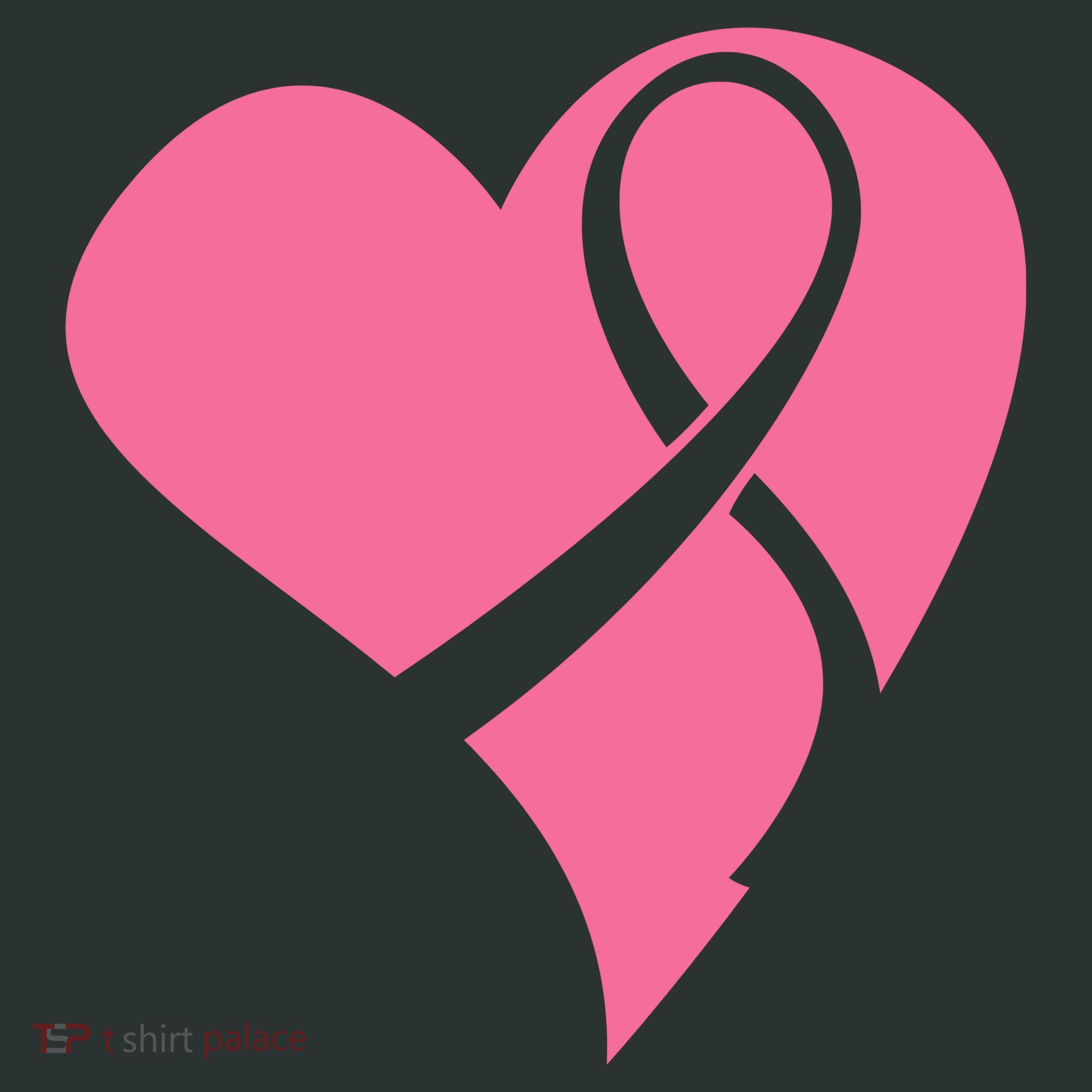 Breast Cancer Ribbon Heart T-Shirt