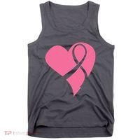 Breast Cancer Ribbon Heart Tank Top thumb 0