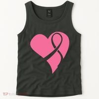 Breast Cancer Ribbon Heart Tank Top thumb 2
