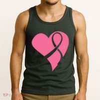 Breast Cancer Ribbon Heart Tank Top thumb 3
