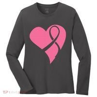 Breast Cancer Ribbon Heart Women's Long Sleeve Shirt thumb 0