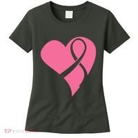 Breast Cancer Ribbon Heart Women's T-Shirt thumb 0