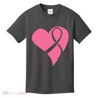 Breast Cancer Ribbon Heart Kids T-Shirt thumb 0