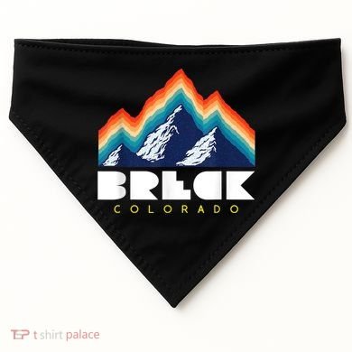 Breck Colorado Retro USA Ski USA-Made Doggie Bandana