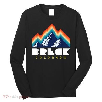 Breck Colorado Retro USA Ski Long Sleeve Shirt