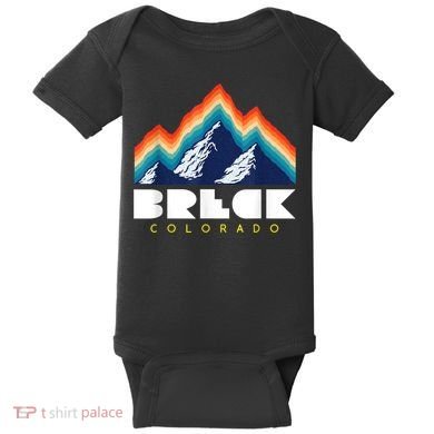 Breck Colorado Retro USA Ski Baby Bodysuit