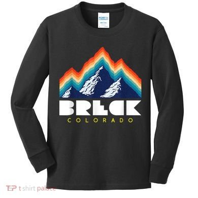 Breck Colorado Retro USA Ski Kids Long Sleeve Shirt