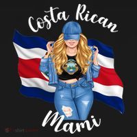 Blonde Costa Rican Mami Flag Emblem Costa Rico Queen Mom Cool Gift Women's Hoodie thumb 2