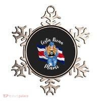 Blonde Costa Rican Mami Flag Emblem Costa Rico Queen Mom Cool Gift Ornament thumb 0