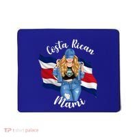 Blonde Costa Rican Mami Flag Emblem Costa Rico Queen Mom Cool Gift Mousepad thumb 0