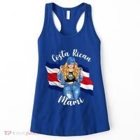 Blonde Costa Rican Mami Flag Emblem Costa Rico Queen Mom Cool Gift Women's Tank Top thumb 0