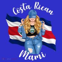 Blonde Costa Rican Mami Flag Emblem Costa Rico Queen Mom Cool Gift Women's Tank Top thumb 5