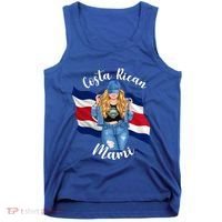 Blonde Costa Rican Mami Flag Emblem Costa Rico Queen Mom Cool Gift Tank Top thumb 0
