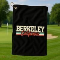 Berkeley California Retro Golf Towel thumb 1