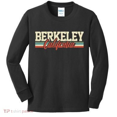 Berkeley California Retro Kids Long Sleeve Shirt