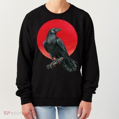 Black Crow Red Moon Women's Sweatshirt
