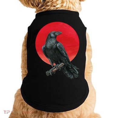 Black Crow Red Moon Doggie Tank