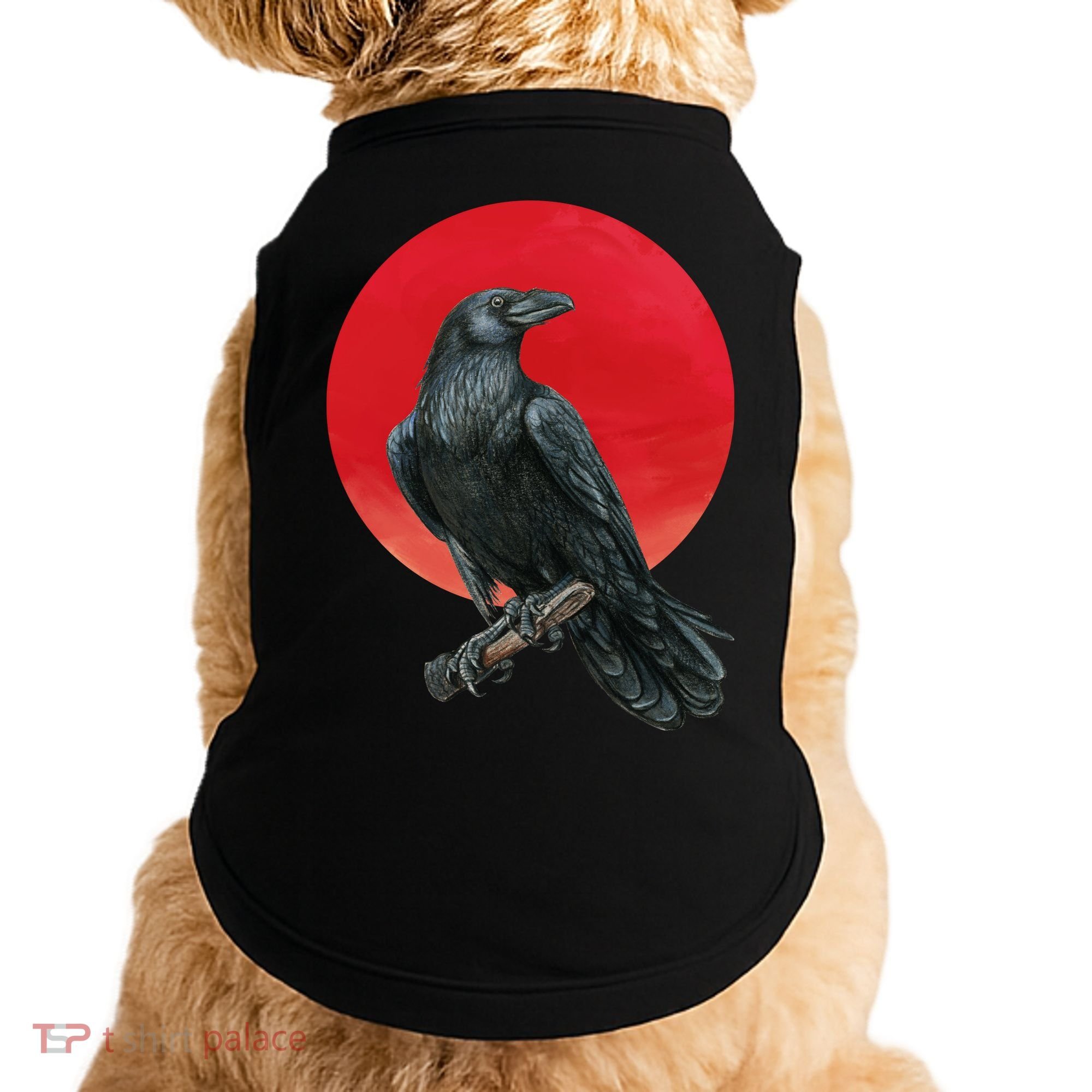 Black Crow Red Moon Doggie Tank