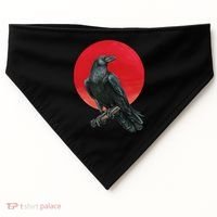 Black Crow Red Moon USA-Made Doggie Bandana thumb 0