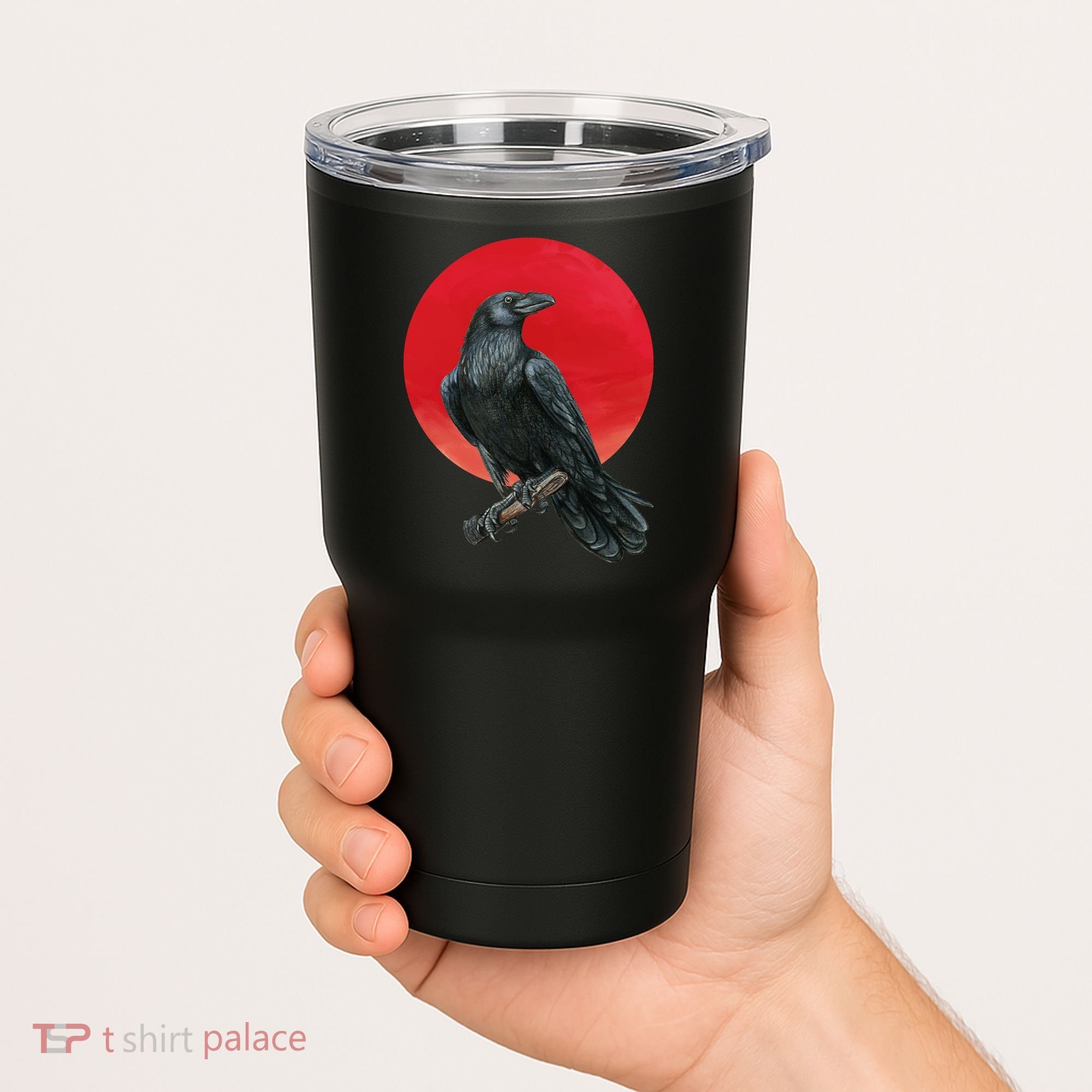 Black Crow Red Moon Tumbler
