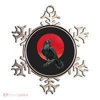 Black Crow Red Moon Ornament thumb 0