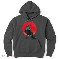 Black Crow Red Moon Hoodie thumb 0