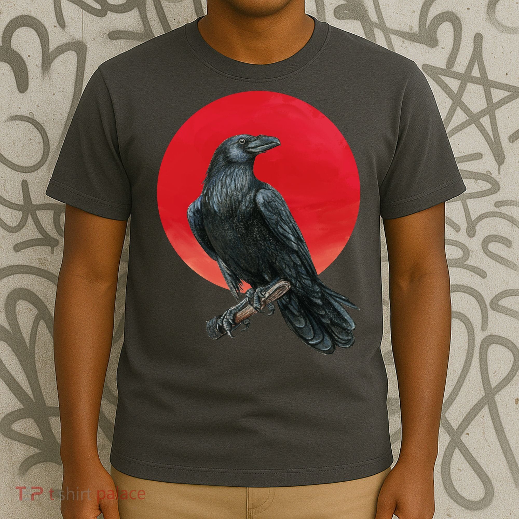 Black Crow Red Moon T-Shirt