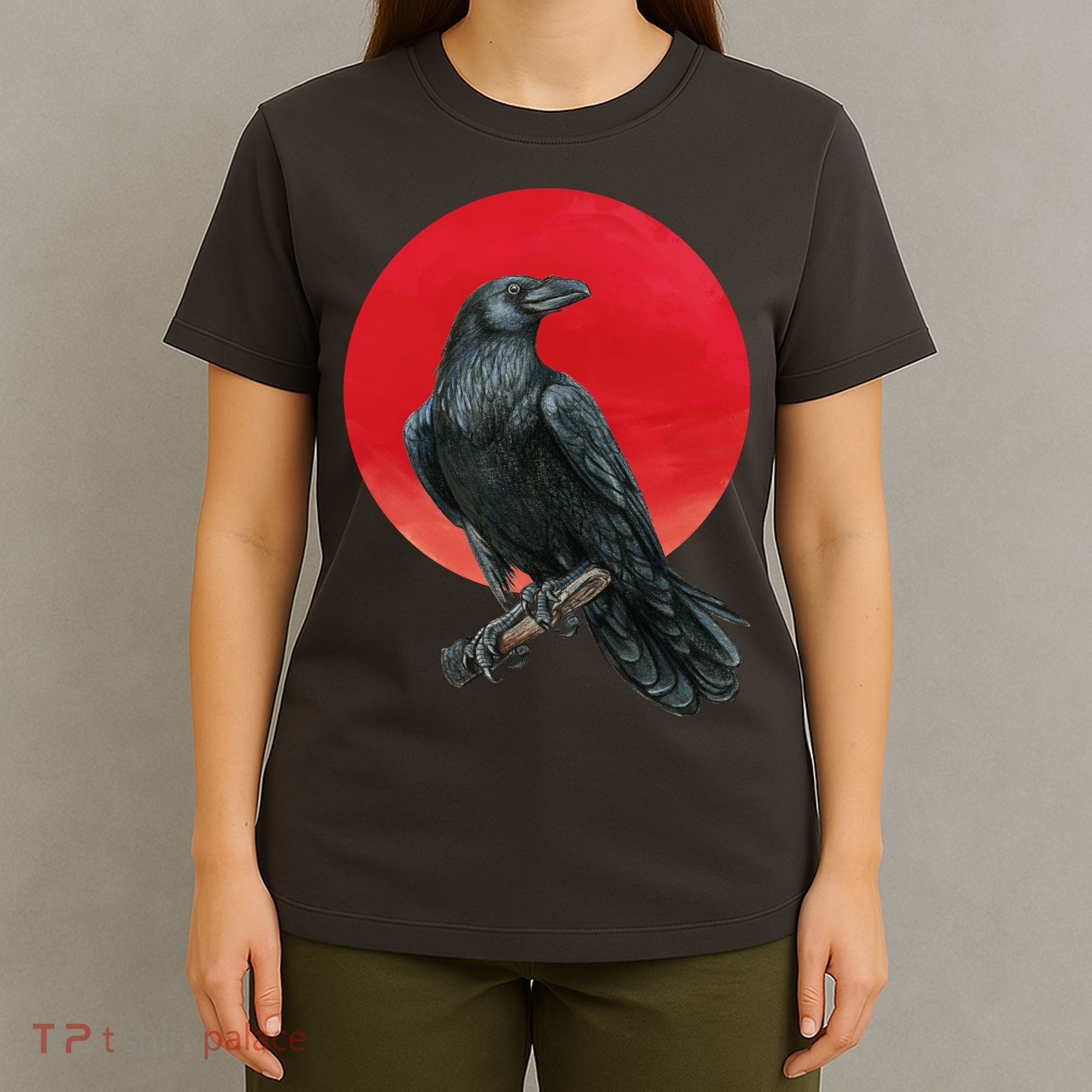 Black Crow Red Moon T-Shirt