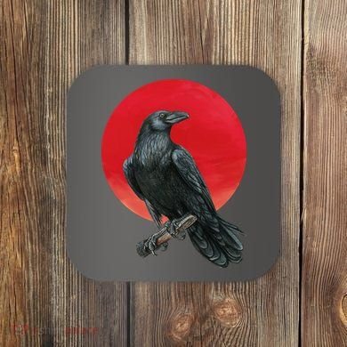 Black Crow Red Moon Coaster