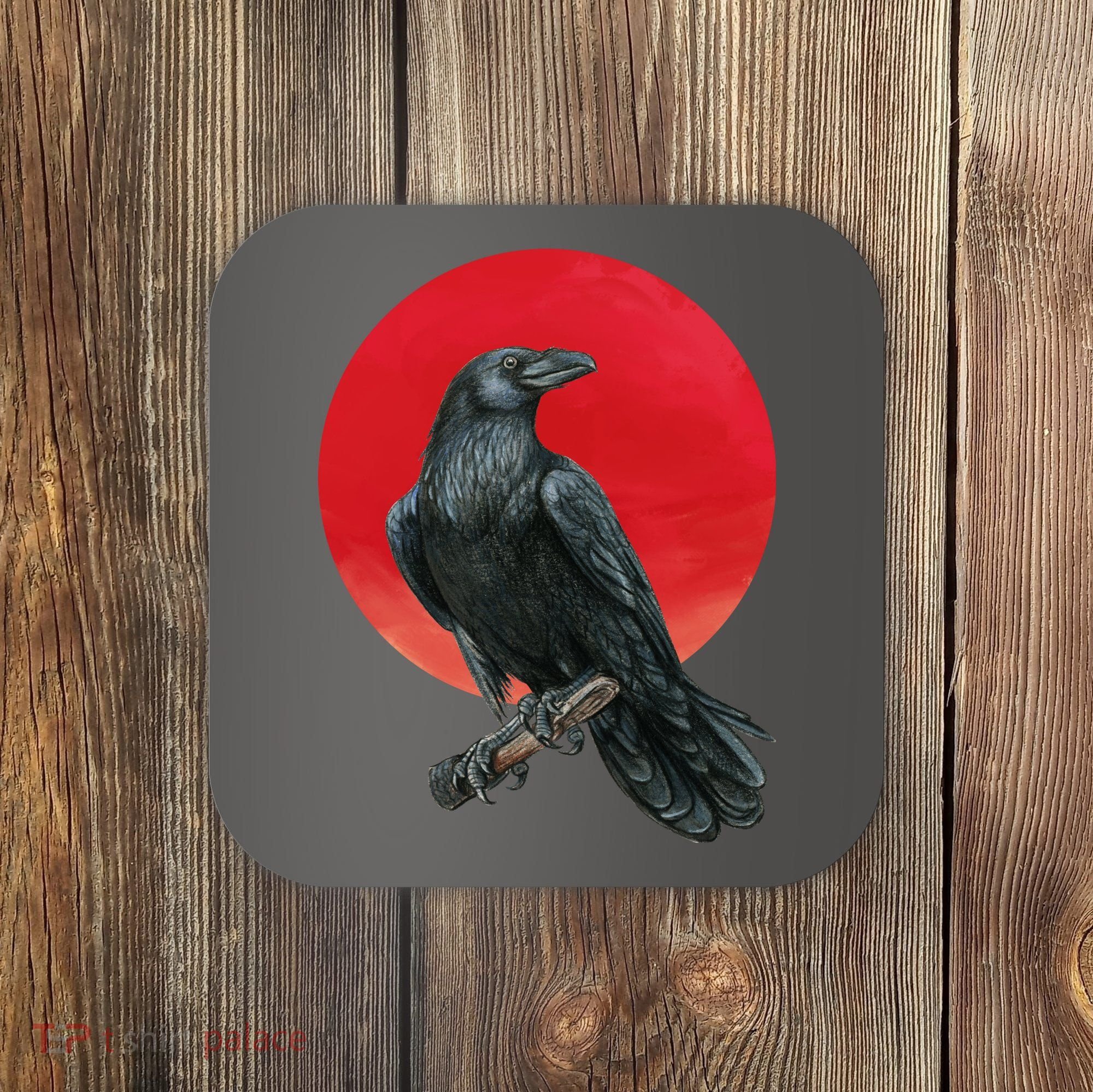 Black Crow Red Moon Coaster