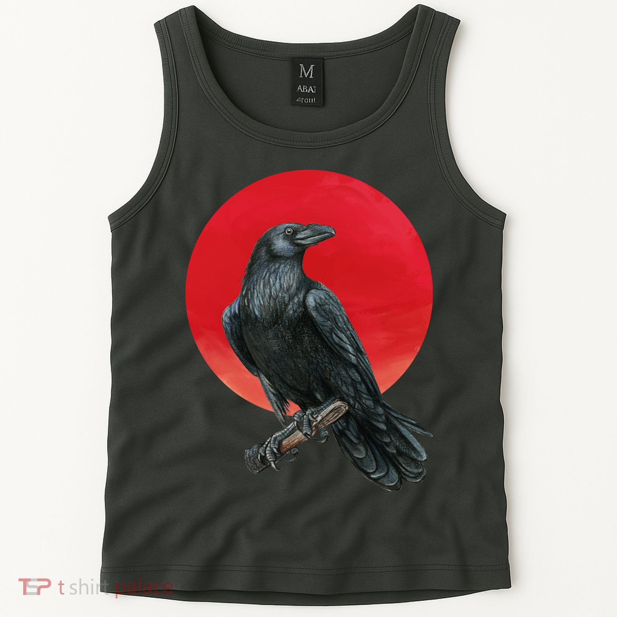 Black Crow Red Moon Tank Top