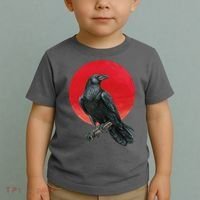 Black Crow Red Moon Toddler T-Shirt thumb 2