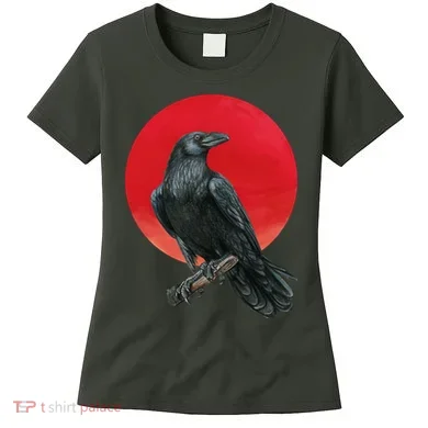 Black Crow Red Moon Women's T-Shirt