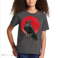 Black Crow Red Moon Kids T-Shirt thumb 2