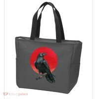 Black Crow Red Moon Tote Bag thumb 3