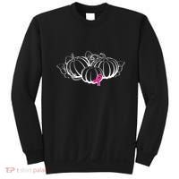 Breast Cancer Ribbon Pumpkin Fall Sweatshirt thumb 0
