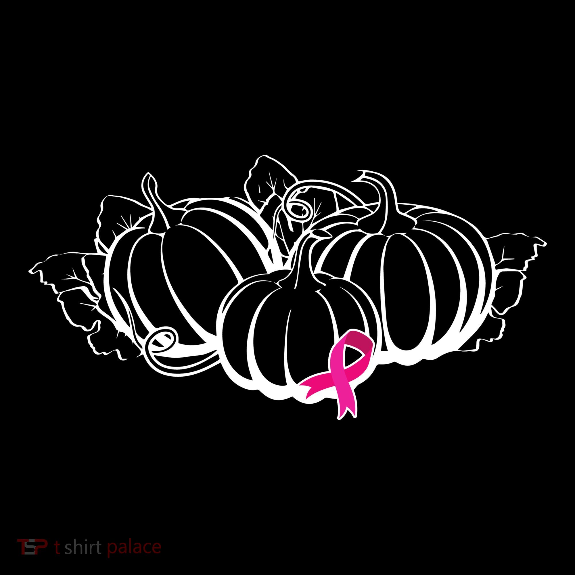 Breast Cancer Ribbon Pumpkin Fall Women's Hoodie