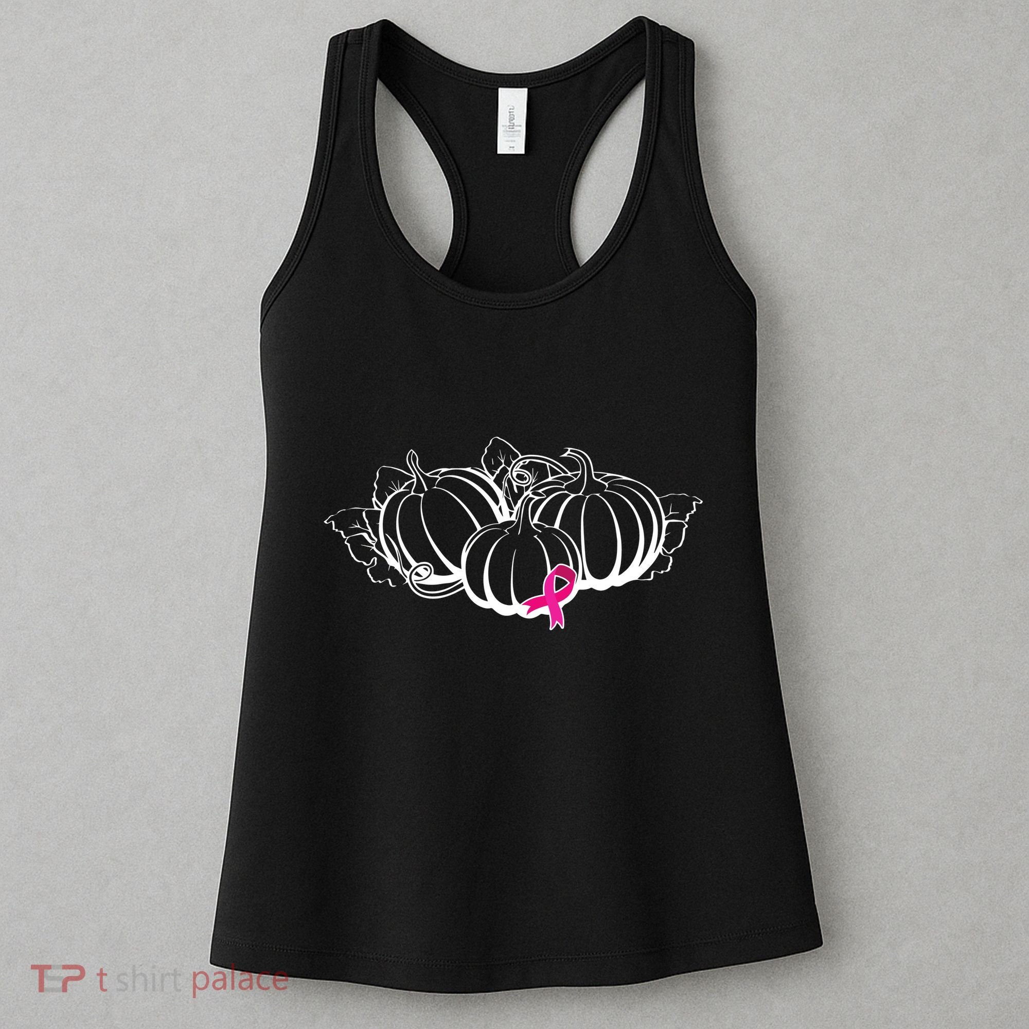 Breast Cancer Ribbon Pumpkin Fall Women's Tank Top