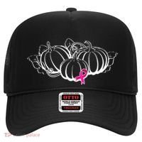 Breast Cancer Ribbon Pumpkin Fall Hat thumb 0