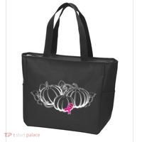 Breast Cancer Ribbon Pumpkin Fall Tote Bag thumb 3