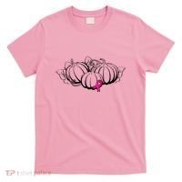 Breast Cancer Ribbon Pumpkin Fall T-Shirt thumb 0