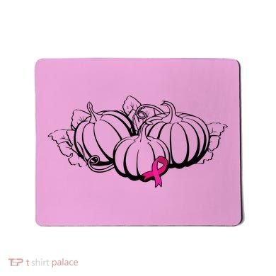 Breast Cancer Ribbon Pumpkin Fall Mousepad