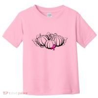 Breast Cancer Ribbon Pumpkin Fall Toddler T-Shirt thumb 0