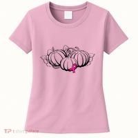 Breast Cancer Ribbon Pumpkin Fall Women's T-Shirt thumb 0