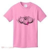 Breast Cancer Ribbon Pumpkin Fall Kids T-Shirt thumb 0