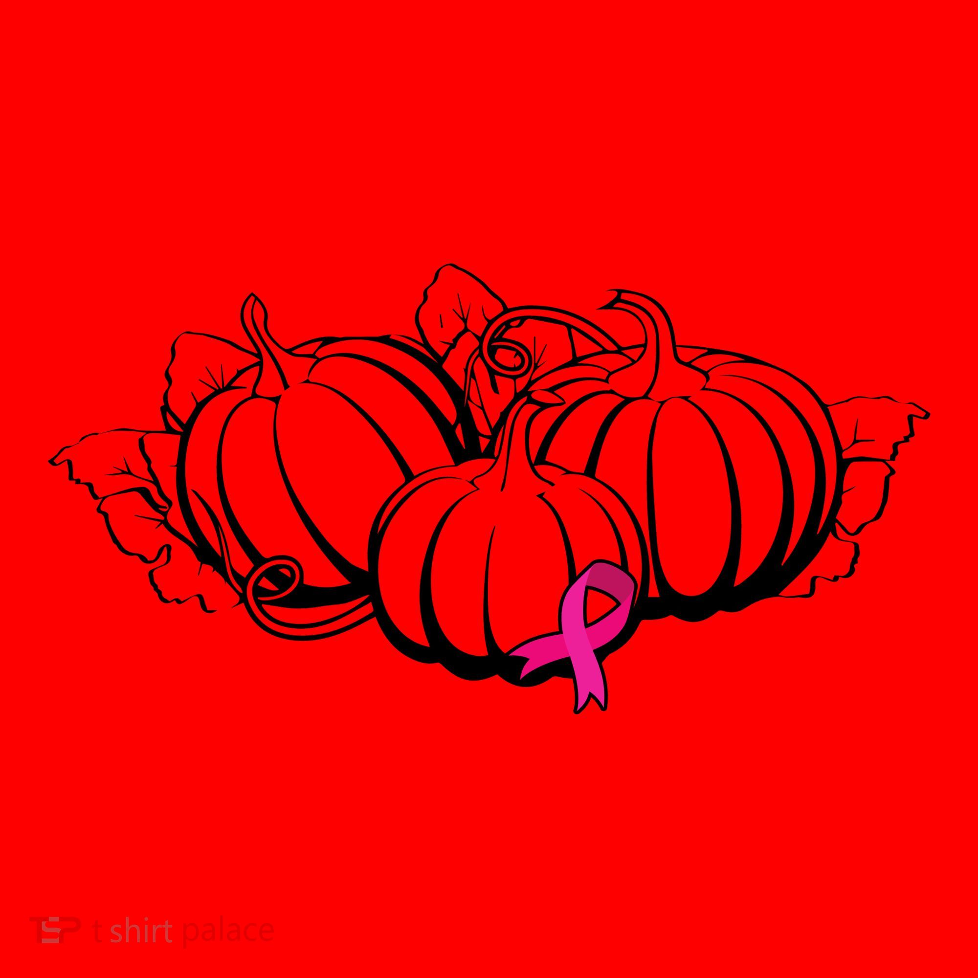 Breast Cancer Ribbon Pumpkin Fall Santa Hat