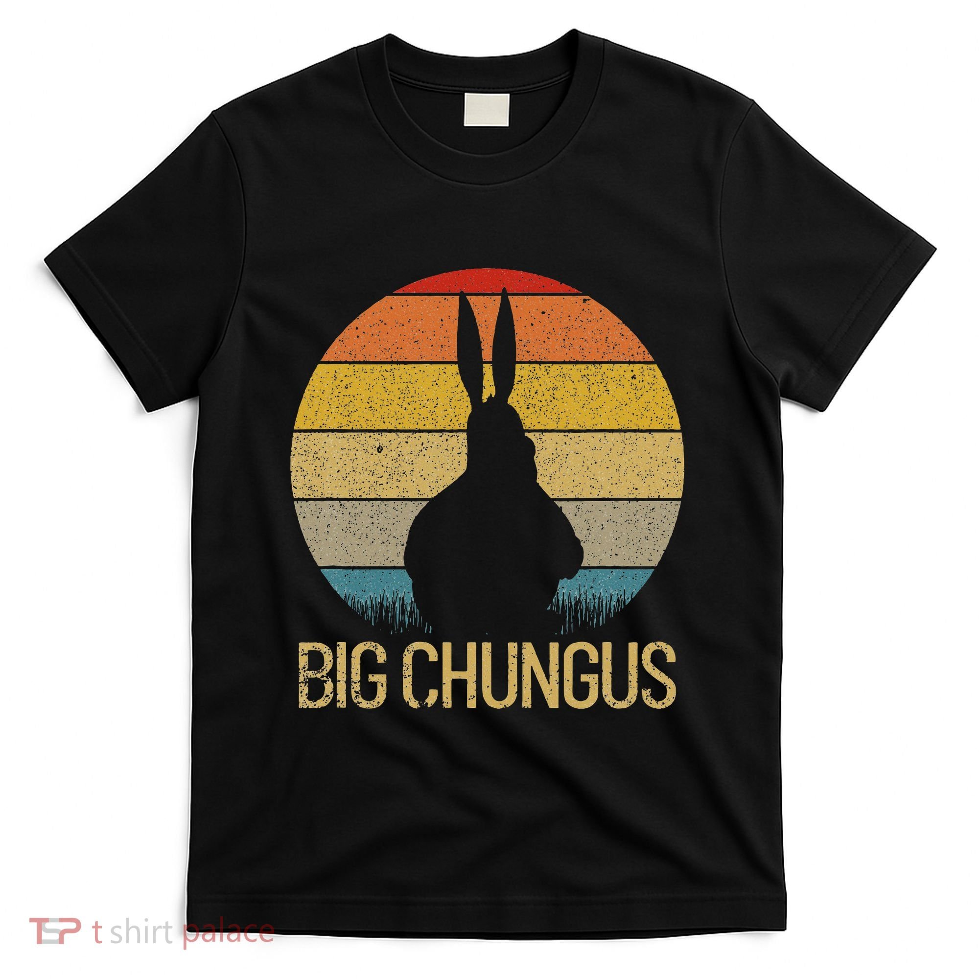Big Chungus Retro Sunset Vintage Dank Meme Big Chungus T-Shirt