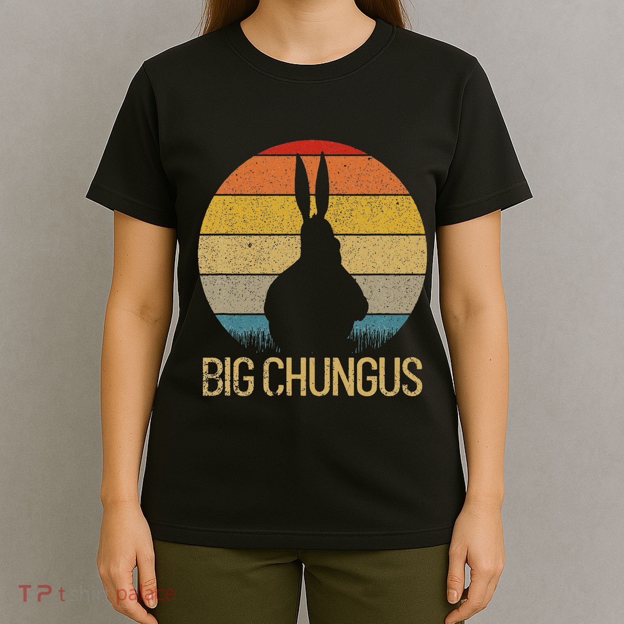 Big Chungus Retro Sunset Vintage Dank Meme Big Chungus T-Shirt